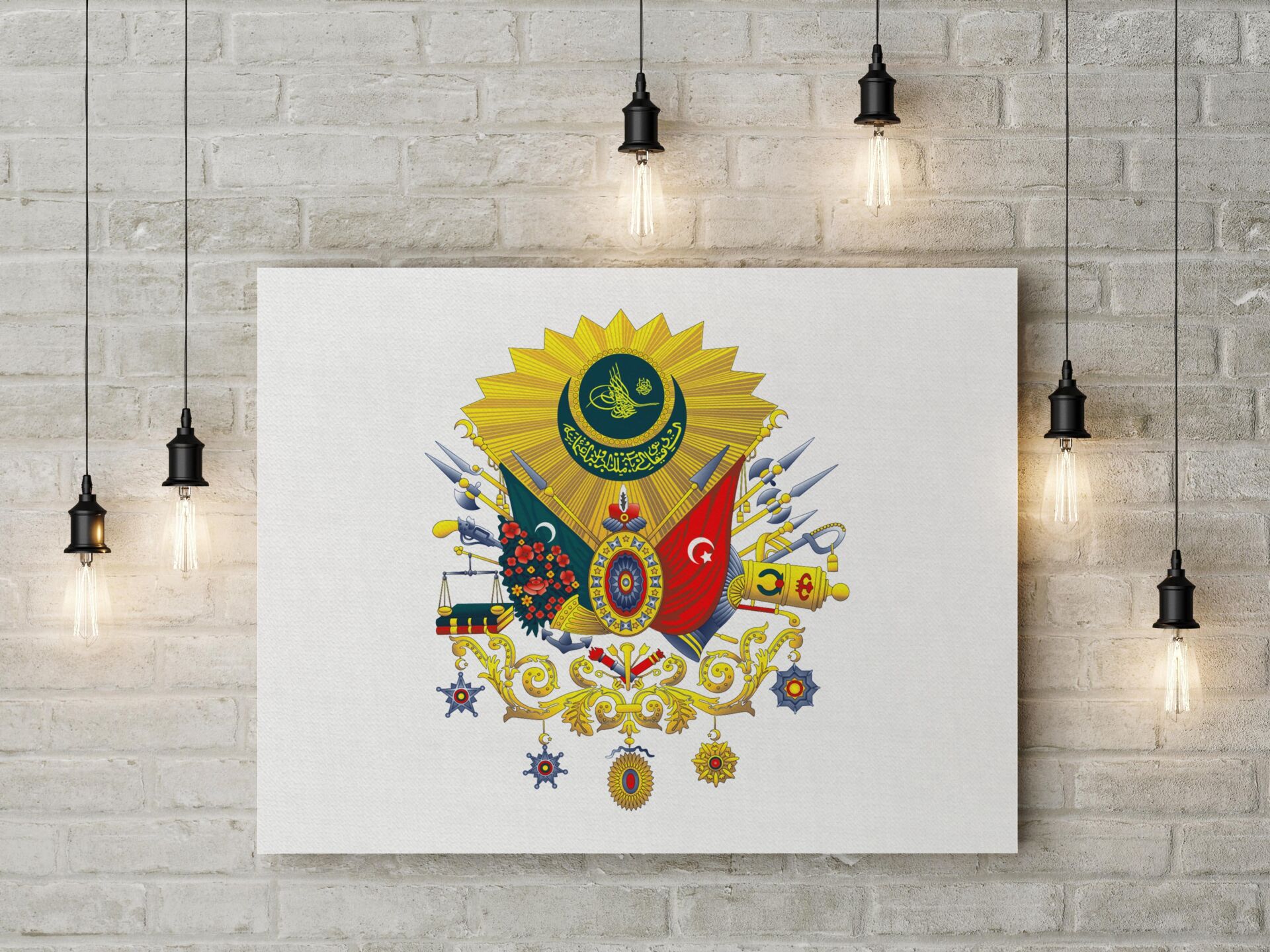 Osmanlı Arması Kanvas Tablo 40x55cm