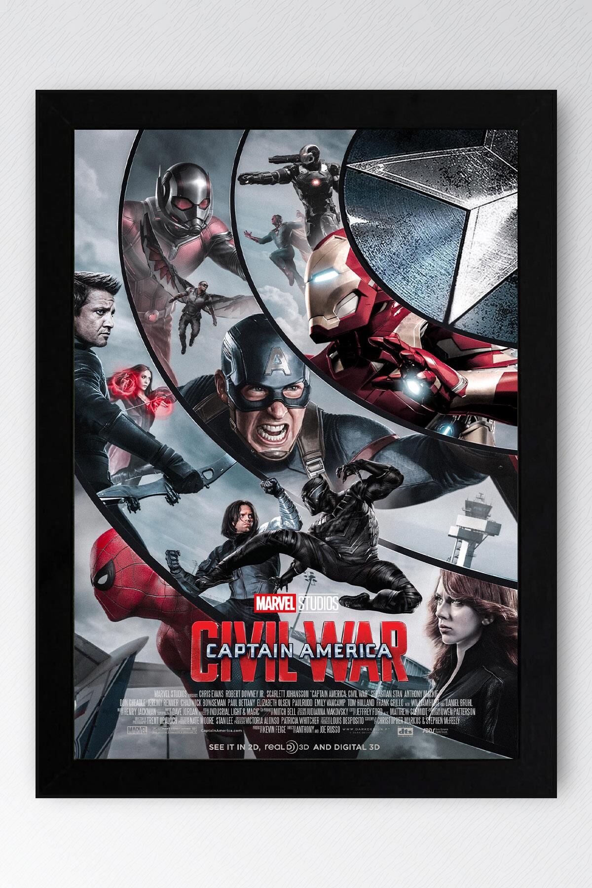 Captain America Çerçeveli Tablo - Kaptan Amerika Marvel Poster Tablo