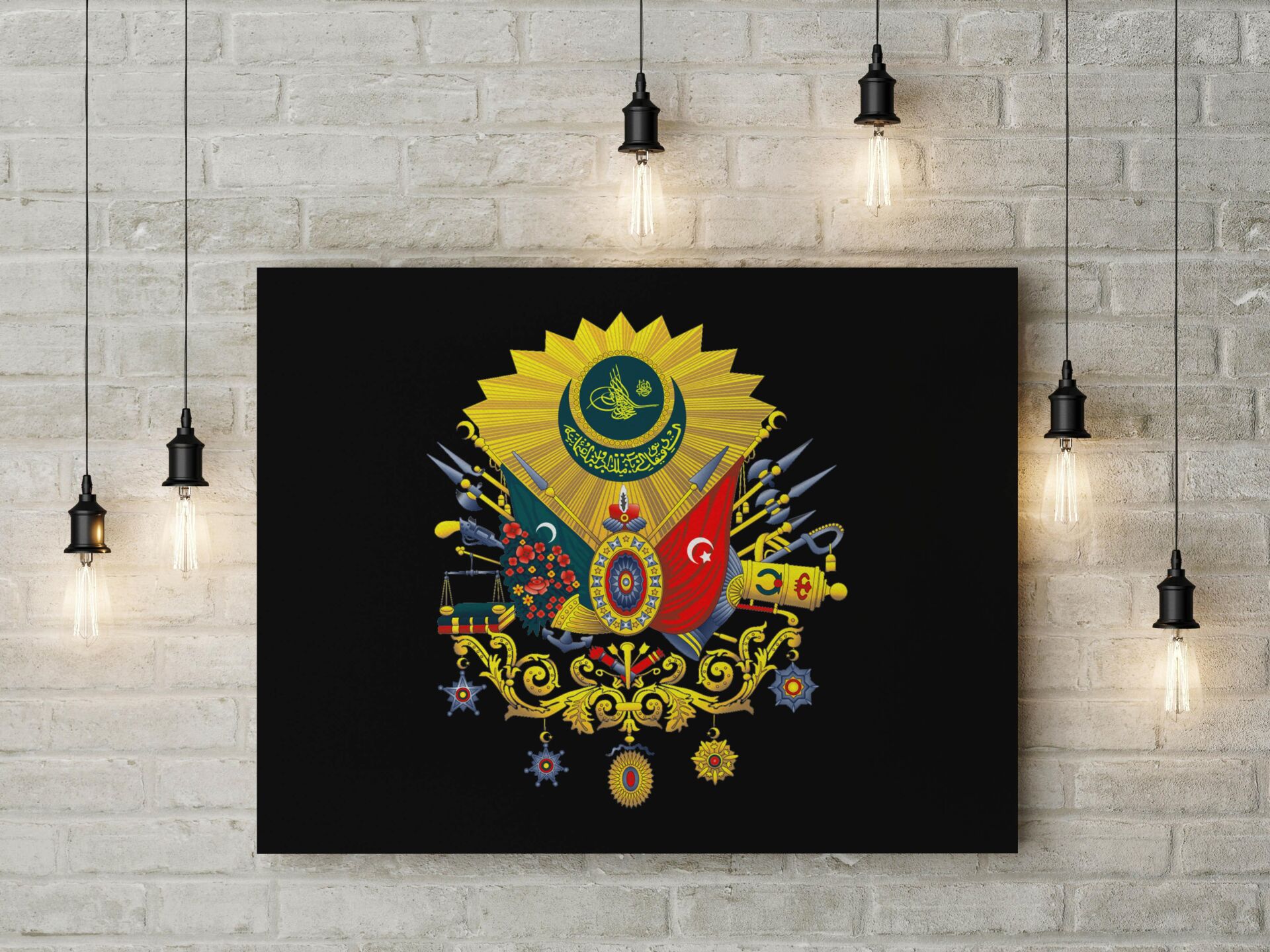 Osmanlı Devlet Arması Kanvas Tablo 40x55cm