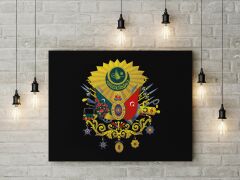 Osmanlı Devlet Arması Kanvas Tablo 40x55cm