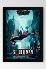 Spider Man Miles Morales Çerçeveli Tablo - Örümcek Adam Fim Posteri Tablo