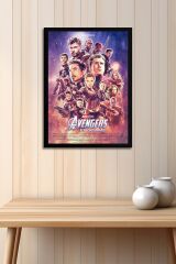 Avengers Endgame Çerçeveli Tablo - Yenilmezler Marvel Poster Tablo
