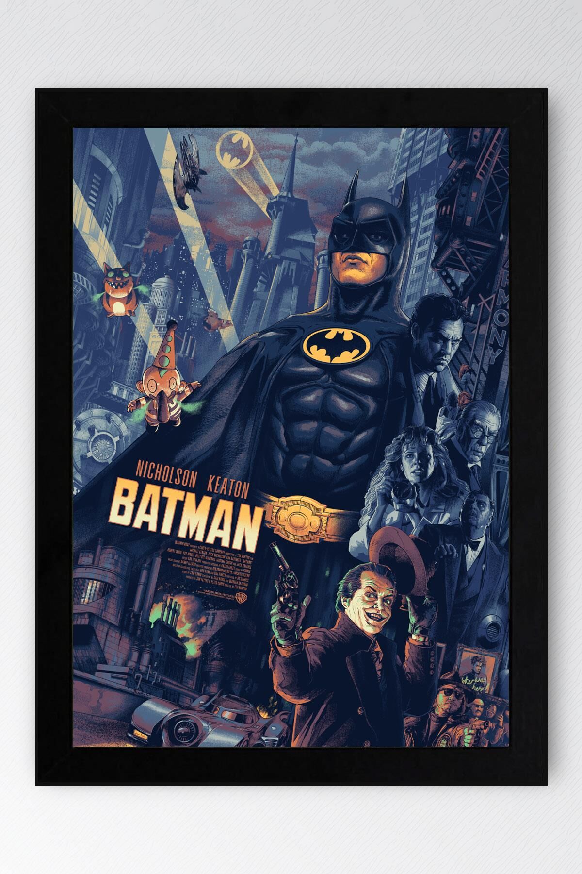 Batman Çerçeveli Tablo - Batman Eski Film Afişi Poster Tablo