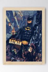 Batman Çerçeveli Tablo - Batman Eski Film Afişi Poster Tablo