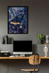 Batman Çerçeveli Tablo - Batman Eski Film Afişi Poster Tablo