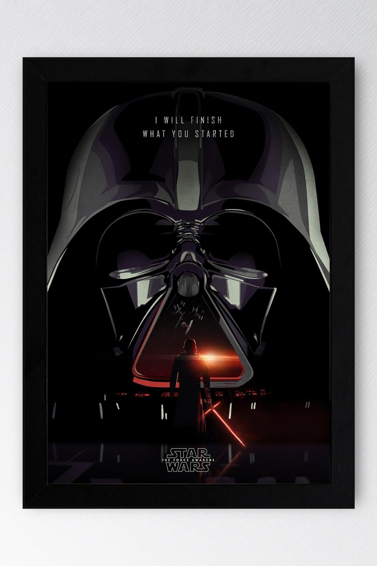 Star Wars Darth Vader Çerçeveli Tablo - Uzay Savaşları Fim Posteri Tablo