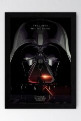 Star Wars Darth Vader Çerçeveli Tablo - Uzay Savaşları Fim Posteri Tablo