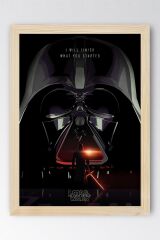 Star Wars Darth Vader Çerçeveli Tablo - Uzay Savaşları Fim Posteri Tablo