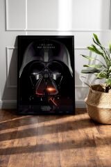 Star Wars Darth Vader Çerçeveli Tablo - Uzay Savaşları Fim Posteri Tablo