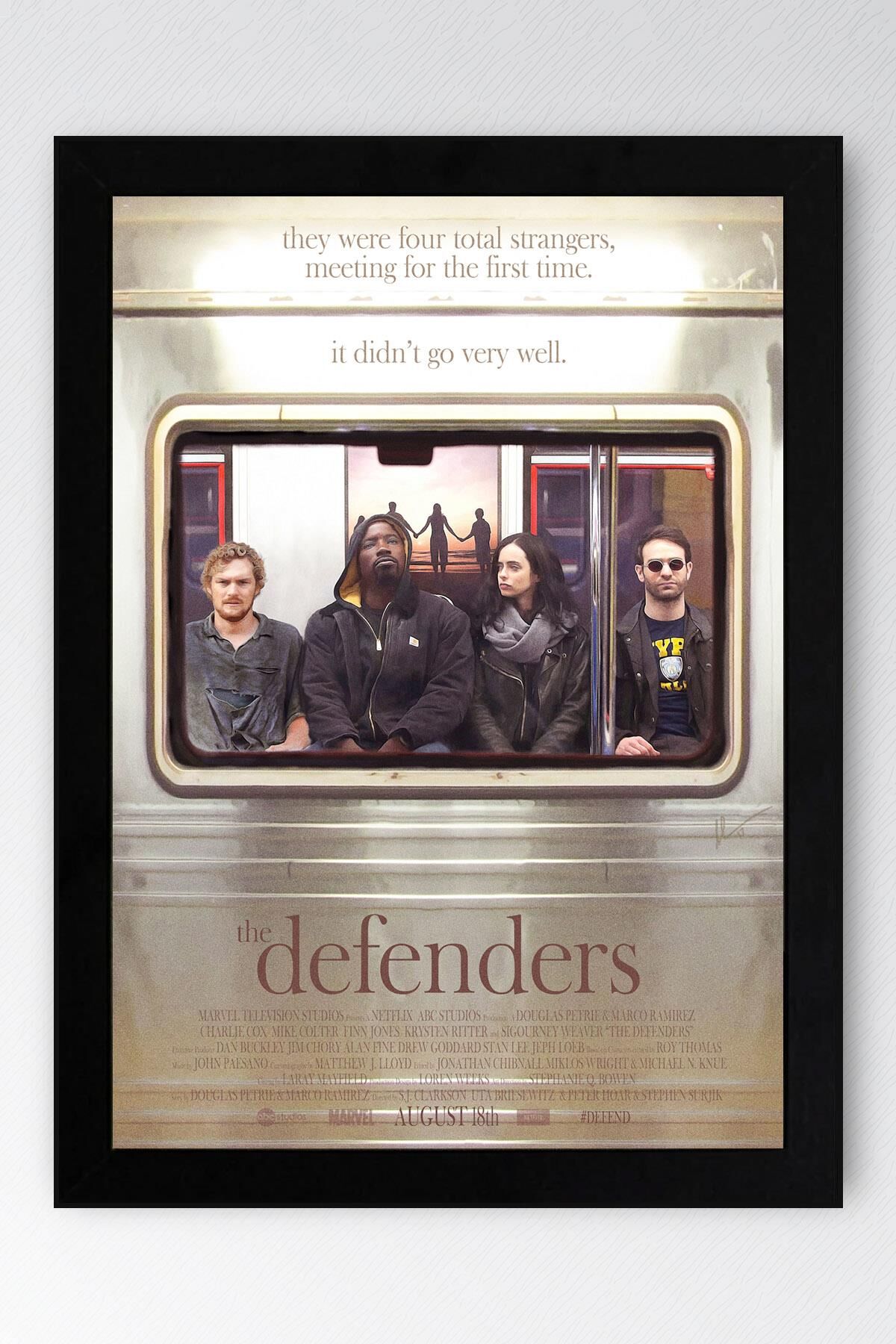 The Defenders Çerçeveli Tablo - Marvel Dizi Poster Tablo
