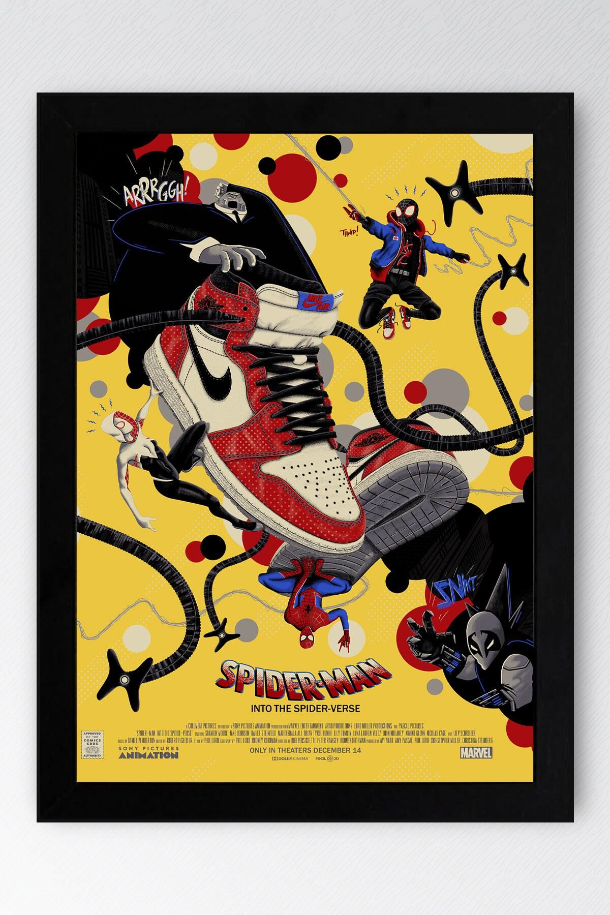 Spider Man Into The Spider Verse Çerçeveli Tablo - Örümcek Adam Fim Posteri Tablo