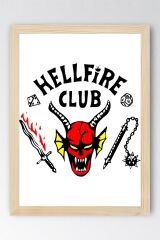 Stranger Things Çerçeveli Tablo - Hell Fire Club Dizi Posteri Tablo