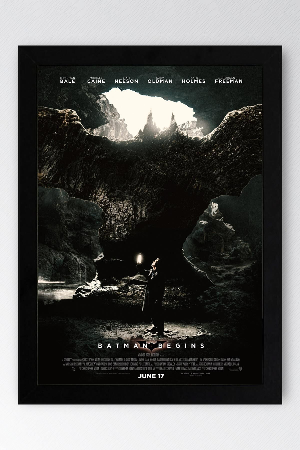 Batman Çerçeveli Tablo - Batman Begins Film Afişi Poster Tablo