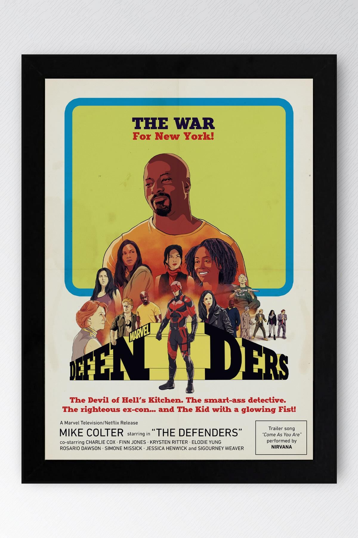 The Defenders Çerçeveli Tablo - The War For New York Poster Tablo