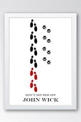 John Wick Çerçeveli Tablo - Dont Set Him Off Film Posteri Tablo