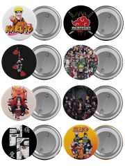 Naruto Manga Çanta Rozeti Seti 8 Adet En Büyük Boy 5.8cm İğneli Broş