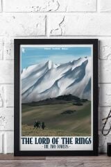 Yüzüklerin Efendisi İki Kule Çerçeveli Tablo - Film Posteri Tablo