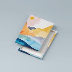 Soyut Manzara Desenli Kanvas Tablo Seti 3 Adet x 40x55cm