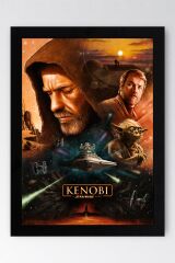 Star Wars Kenobi Çerçeveli Tablo - Uzay Savaşları Fim Posteri Tablo