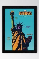 The Defenders Çerçeveli Tablo - Marvel The War For New York Poster Tablo
