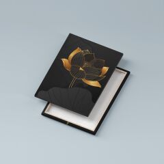 Modern Sanat Altın Çiçekler Kanvas Tablo Seti 3 Adet x 40x55cm
