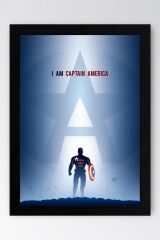 Captain America Çerçeveli Tablo - Kaptan Amerika Marvel Poster Tablo