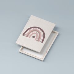Çocuk Odası - Kreş Kanvas Tablo Seti 3 Adet x 40x55cm Güneş Bulut Gökkuşağı