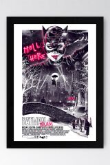 Batman Returns Çerçeveli Tablo - Batman and Catwoman Poster Tablo