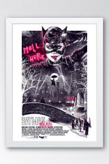 Batman Returns Çerçeveli Tablo - Batman and Catwoman Poster Tablo