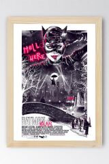 Batman Returns Çerçeveli Tablo - Batman and Catwoman Poster Tablo