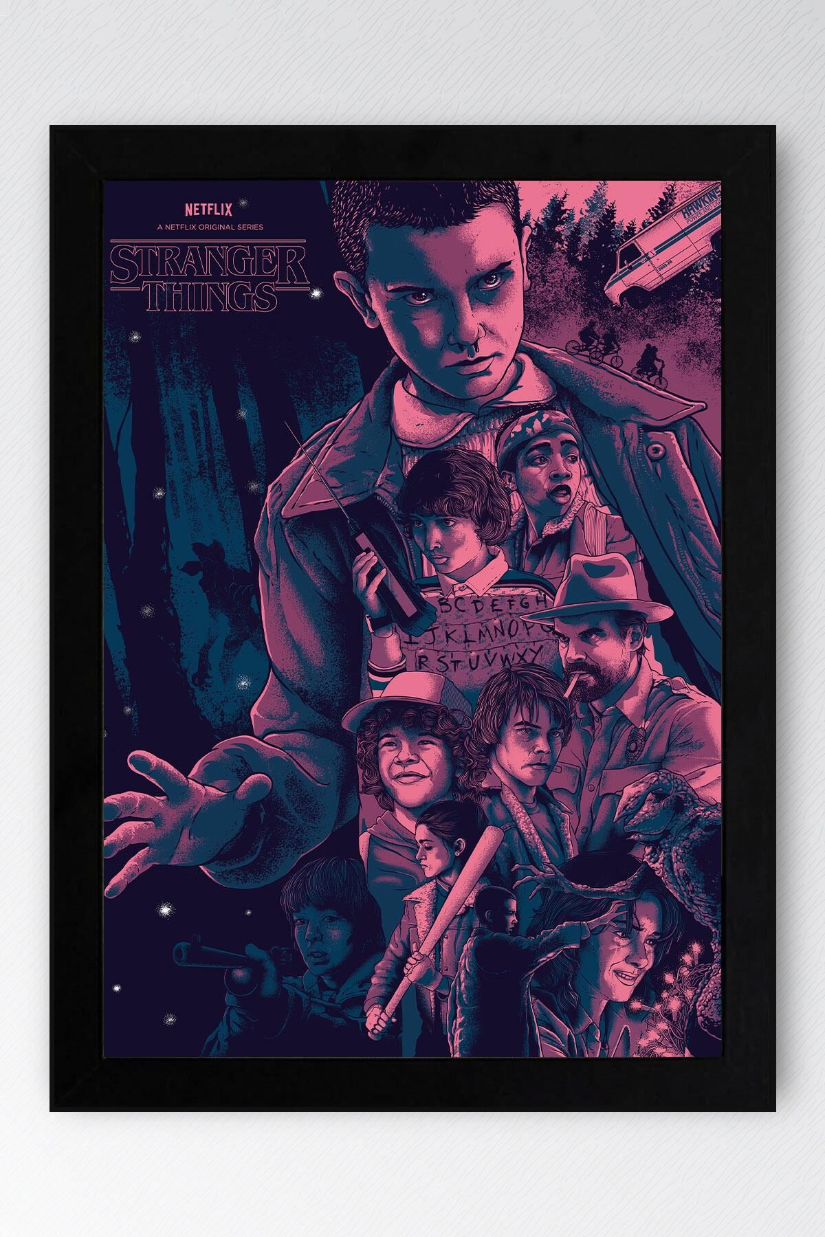 Stranger Things Çerçeveli Tablo - Dizi Posteri Tablo