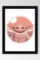 Star Wars Yoda Çerçeveli Tablo - Uzay Savaşları Fim Posteri Tablo