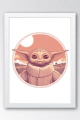 Star Wars Yoda Çerçeveli Tablo - Uzay Savaşları Fim Posteri Tablo