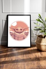 Star Wars Yoda Çerçeveli Tablo - Uzay Savaşları Fim Posteri Tablo