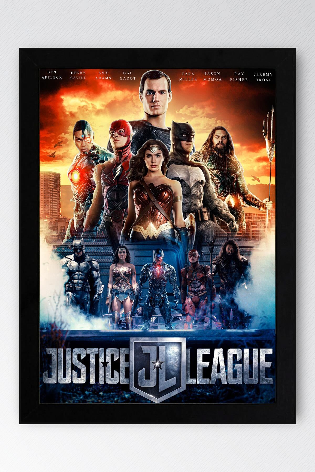 Adalet Birliği Çerçeveli Tablo - Justice League Film Posteri Tablo