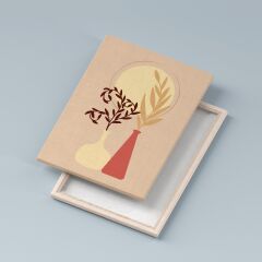Boho Stil Çiçekler Kanvas Tablo Seti 3 Adet x 40x55cm
