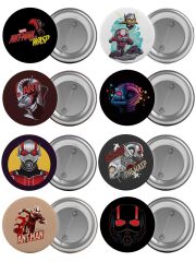 Ant Man Çanta Rozeti Seti Ant-Man 8 Adet En Büyük Boy 5.8cm İğneli Broş