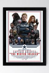 Captain America Çerçeveli Tablo - Kaptan Amerika Marvel Poster Tablo