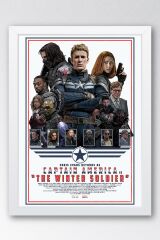 Captain America Çerçeveli Tablo - Kaptan Amerika Marvel Poster Tablo