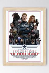 Captain America Çerçeveli Tablo - Kaptan Amerika Marvel Poster Tablo