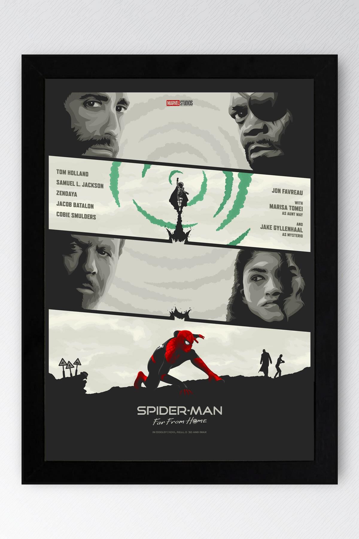 Spider Man Far From Home Çerçeveli Tablo - Örümcek Adam Fim Posteri Tablo