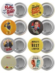 Better Call Saul Çanta Rozeti Seti 8 Adet En Büyük Boy 5.8cm İğneli Broş