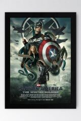 Captain America Çerçeveli Tablo - The Winter Soldier Marvel Poster Tablo