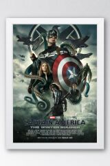 Captain America Çerçeveli Tablo - The Winter Soldier Marvel Poster Tablo