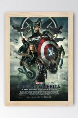 Captain America Çerçeveli Tablo - The Winter Soldier Marvel Poster Tablo