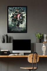 Captain America Çerçeveli Tablo - The Winter Soldier Marvel Poster Tablo