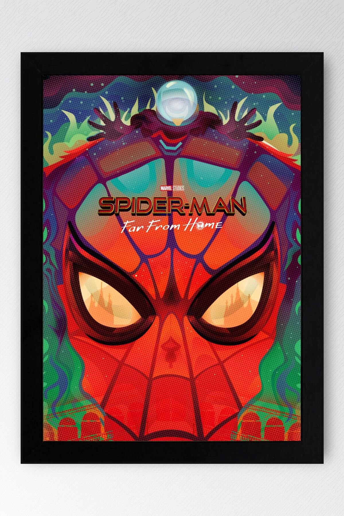 Spider Man Çerçeveli Tablo - Örümcek Adam Evden Uzakta Fim Posteri Tablo