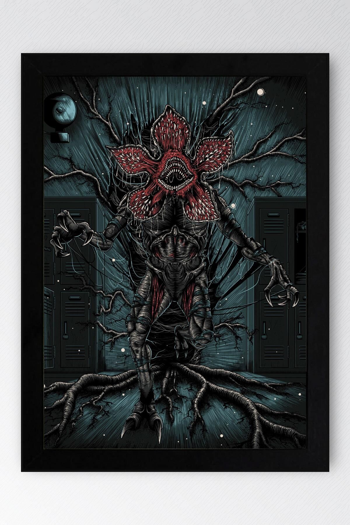 Stranger Things Demogorgon Çerçeveli Tablo - Dizi Posteri Tablo