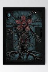 Stranger Things Demogorgon Çerçeveli Tablo - Dizi Posteri Tablo