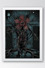 Stranger Things Demogorgon Çerçeveli Tablo - Dizi Posteri Tablo